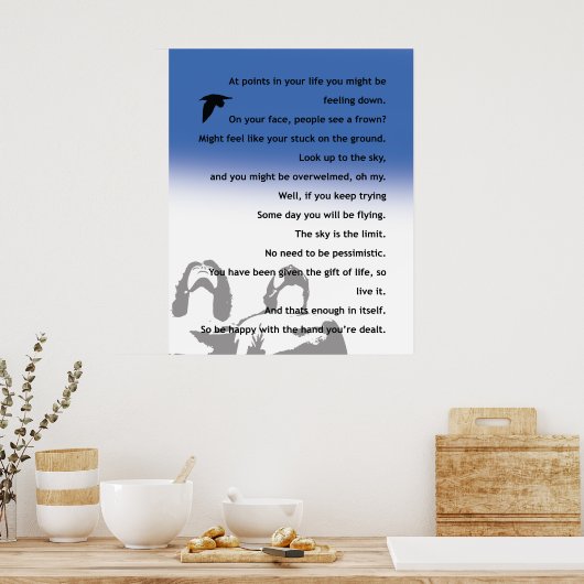 Inspirational poster - original poem (Keuken)