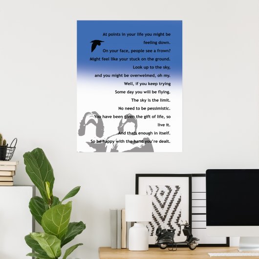 Inspirational poster - original poem (Thuiskantoor)