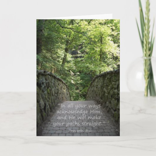 Inspirational (Prov. 3:6) Card Bedankkaart (Voorkant)