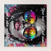 Inspirational Quote and City Woman Legpuzzel (Horizontaal)