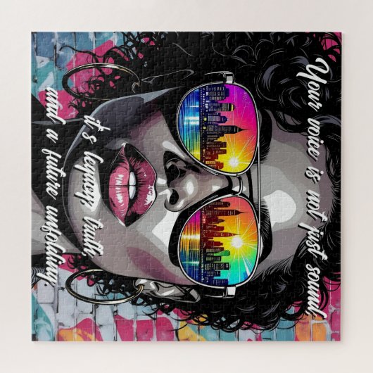 Inspirational Quote and City Woman Legpuzzel (Horizontaal)