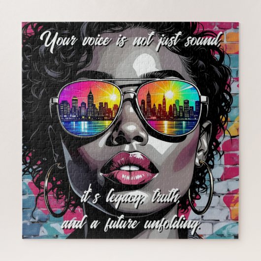 Inspirational Quote and City Woman Legpuzzel (Verticaal)