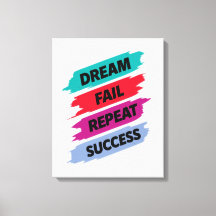 Inspirational Quote Art–Dream Fail Repeat Success