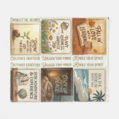 Inspirational Quote Art Sticker Sheet Fleece Deken (Voorkant (Horizontaal))