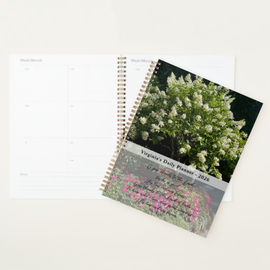 Inspirational Quote Flower Photo Daily Planner (Display)
