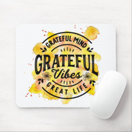 Inspirational Quote Grateful Vibe Watercolor Muismat