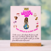 Inspirational Quote happy women's day Acryl Bord (Neutraal)