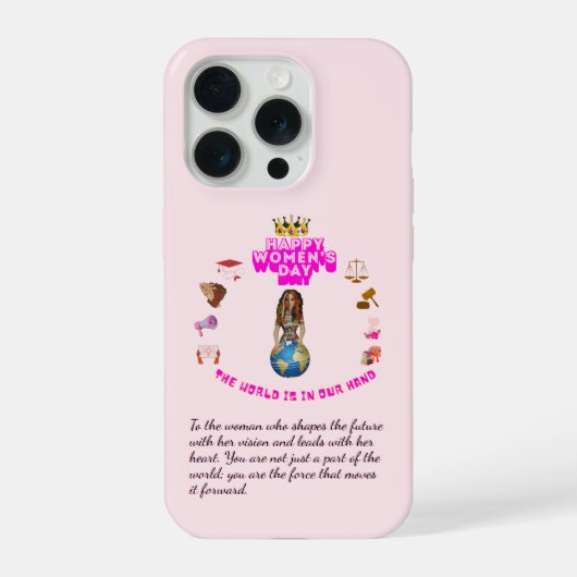 Inspirational Quote happy women's day iPhone Hoesje (Achterkant)