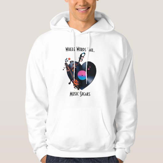 Inspirational Quote Hoodie for Music Lovers (Voorkant)
