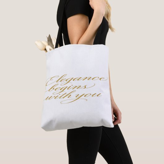 Inspirational Quote in Calligraphy: Tote Bag (Dichtbij)