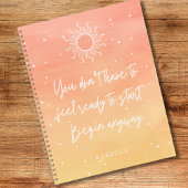 Inspirational Quote Mystic Sun Personalized Name Planner