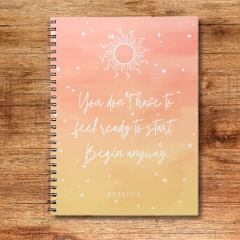 Inspirational Quote Mystic Sun Writing Notebook Notitieboek
