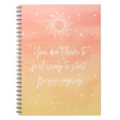 Inspirational Quote Mystic Sun Writing Notebook Notitieboek (Voorkant)