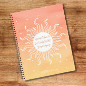 Inspirational Quote Mystic Sun Writing Notitieboek