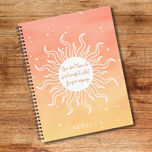 Inspirational Quote Mystic Sun Writing Notitieboek