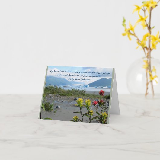Inspirational Quote notecard Kaart (Gele Bloem)