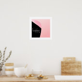Inspirational Quote on Abstract Background Poster (Keuken)