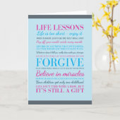 Inspirational quote on greeting card kaart (Gele Bloem)