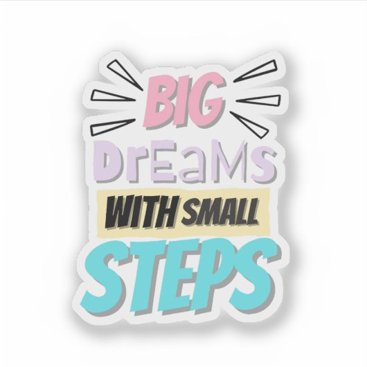 Inspirational Quote Sticker  (Voorkant)