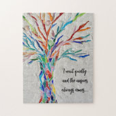 Inspirational Quote Tree Legpuzzel (Verticaal)