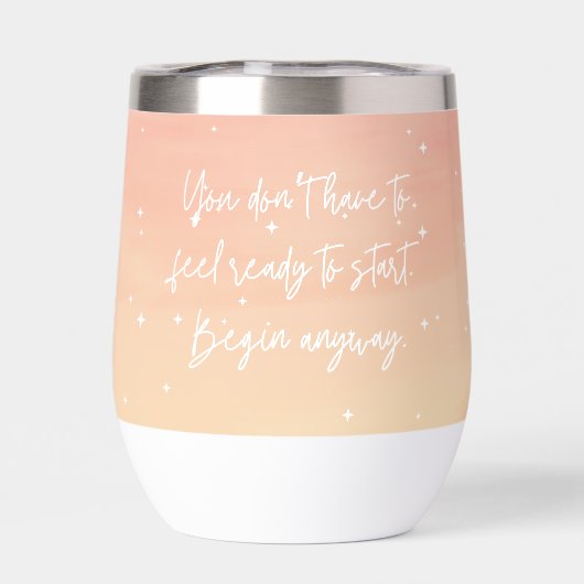 Inspirational Quote Watercolor Orange  (Achterkant)