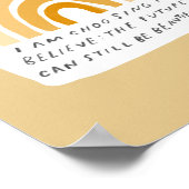 Inspirational Quote Yellow Bedroom Aesthetic Poster (Hoek)