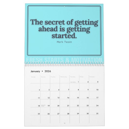 Inspirational Quotes 2026 Calendar Kalender (Jan 2026)