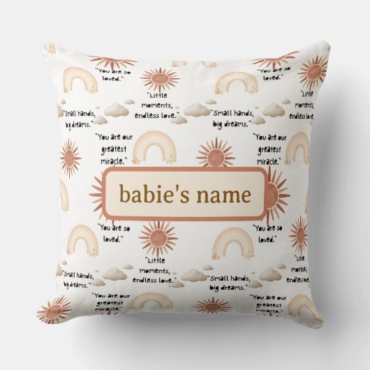 inspirational quotes for a baby kussen (Voorkant)