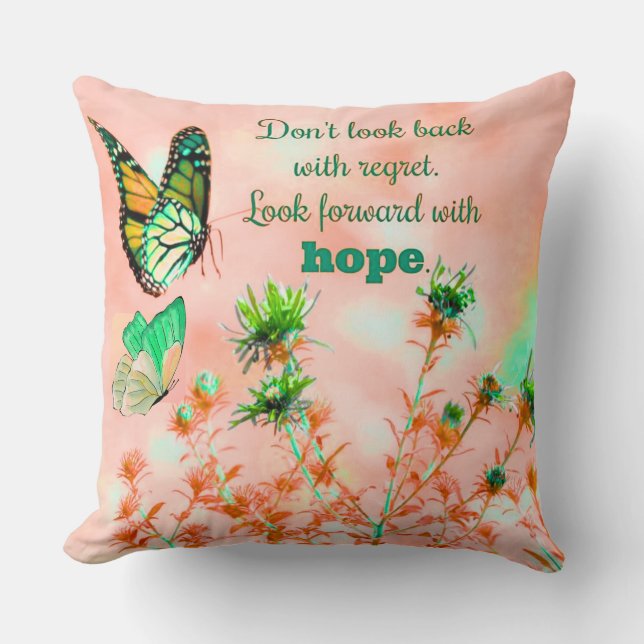 Inspirational Quotes on Hope Throw Pillow Kussen (Voorkant)