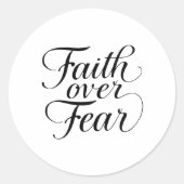Inspirational Religious Hope Typography Ronde Sticker (Voorkant)