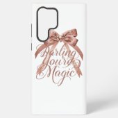 Inspirational Rose Gold Script with Bow Samsung Galaxy Hoesje (Achterkant)