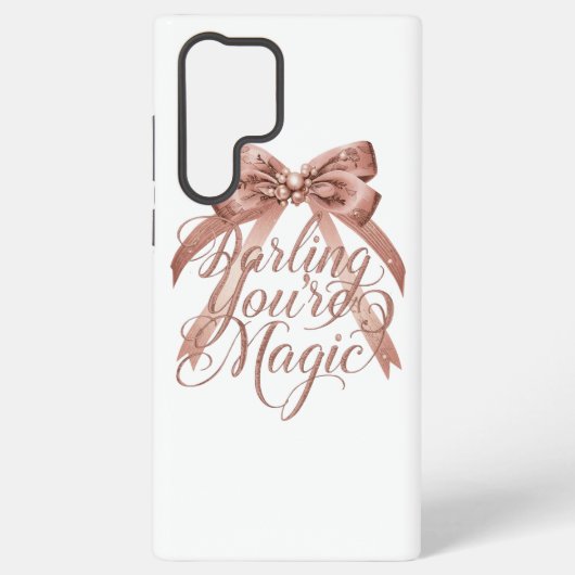 Inspirational Rose Gold Script with Bow Samsung Galaxy Hoesje (Achterkant)