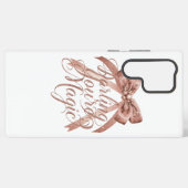 Inspirational Rose Gold Script with Bow Samsung Galaxy Hoesje (Achterkant horizontaal)