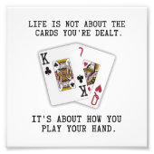 Inspirational Saying Playing Cards Poker Quote Foto Afdruk (Voorkant)