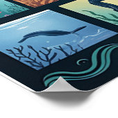 Inspirational Sea Turtle Ocean Poster “Life Is Lik (Hoek)