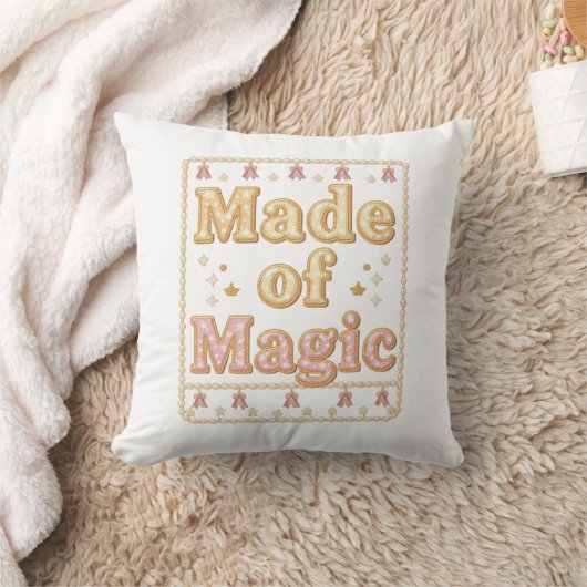 Inspirational Sparkly "Made of Magic" Kussen (Deken)