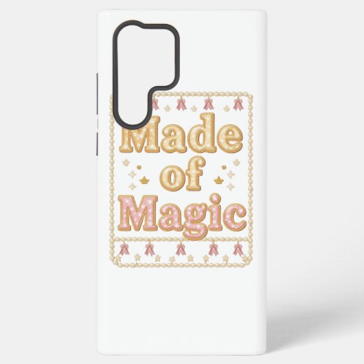 Inspirational Sparkly "Made of Magic" Samsung Galaxy Hoesje (Achterkant)