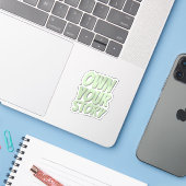 Inspirational Sticker (Laptop met iPhone)