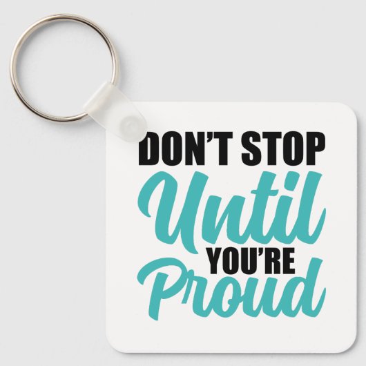 Inspirational Success and Hustle Typography Sleutelhanger (Voorkant)