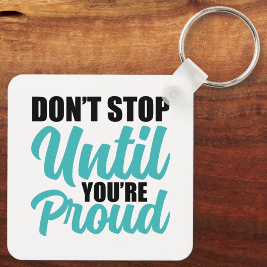 Inspirational Success and Hustle Typography Sleutelhanger (Achterkant)