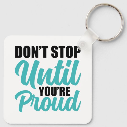 Inspirational Success and Hustle Typography Sleutelhanger (Achterkant)