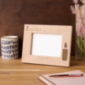 Inspirational Teacher Candle and Custom Name, Text Gegraveerde Lijstjes (Links)