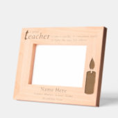 Inspirational Teacher Candle and Custom Name, Text Gegraveerde Lijstjes (Links)