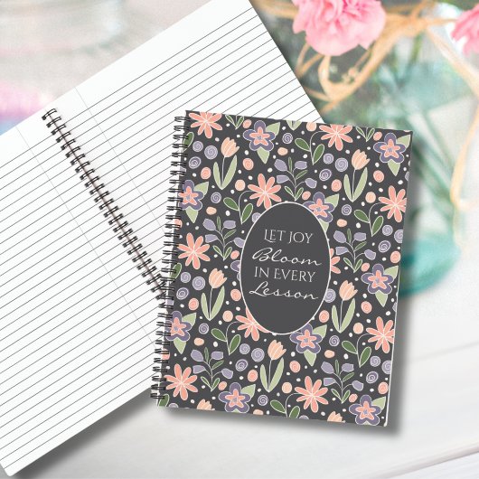 Inspirational Teacher Journal–Let Joy Bloom Design Notitieboek