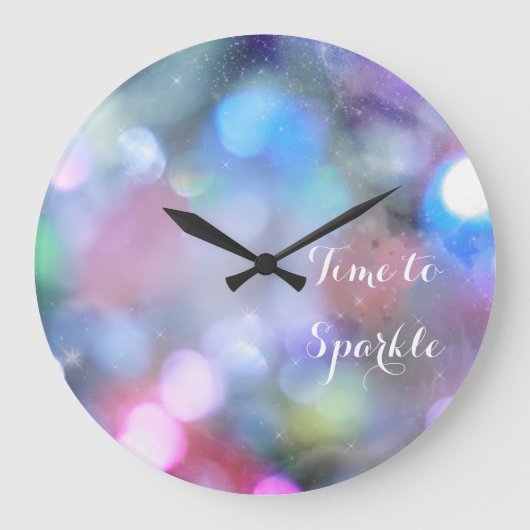 Inspirational Time To Sparkle Wall Clock Grote Klok (Voorkant)