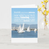 Inspirational Travelling Words Kaart (Gele Bloem)