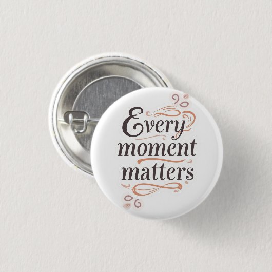 Inspirational typography art ronde button 3,2 cm (Voorkant /achterkant)