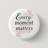 Inspirational typography art ronde button 3,2 cm (Voorkant)