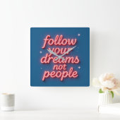Inspirational Wall Clock Vierkante Klok (Huis)