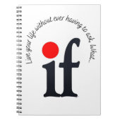 Inspirational 'What if' Notepad Notebook Notitieboek (Voorkant)